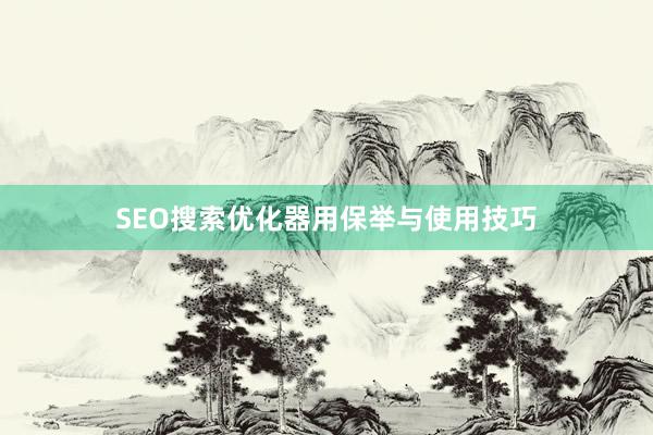 SEO搜索优化器用保举与使用技巧